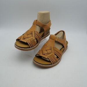 NEW Comfortiva Gladia Women's 7 Leather Sandals Luggage Tan Brown